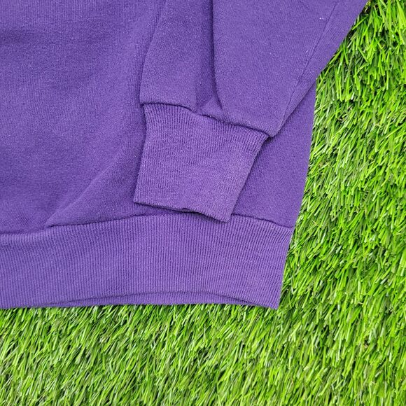 Vintage 80s Jerzees Sweatshirt Womens Large 20x23 Purple - Picture 4 of 12